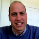 Close-up of Prince William speaking into a camera